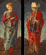 Cosimo Tura Virgin Announced and St Maurelio oil on canvas